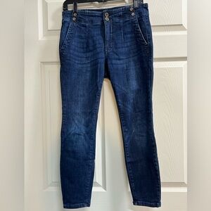 Anthropologie Pilcro High Rise Skinny Denim Blue Jeans - Size 28P - EUC